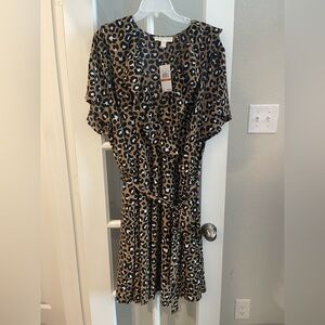 Leopard Print Wrap Dress